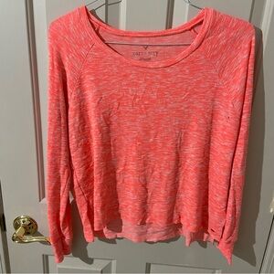 American Eagle Outfitters Coral Long Sleeve Tee